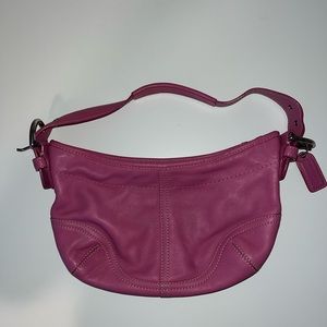 Vintage Coach Pink Leather Soho Hobo Bag